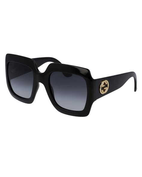 gucci oversized square-frame aviator-style metal sunglasses|Gucci 58mm square aviator sunglasses.